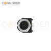 M12 Male Curved Circular Connector-Rear Mount Sockets, PCB Dip-solder Connection,A code,M15x1