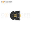 M12 Male Curved Circular Connector-Rear Mount Sockets, PCB Dip-solder Connection,A code,M15x1