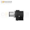 M12 Male Curved Circular Connector-Rear Mount Sockets, PCB Dip-solder Connection,A code,M15x1