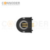 M12 Female Curved Circular Connector-Rear Mount Sockets, PCB Dip-solder Connection,A code,M15x1