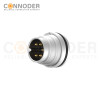 M16 Round Plug Connector Rear Panel Mounted Welded Type Connector Ip67 Waterproof, Industrial Automation Signal Connector