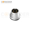 M16 Round Plug Connector Rear Panel Mounted Welded Type Connector Ip67 Waterproof, Industrial Automation Signal Connector