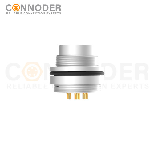 M16 Male Rear Fastened Nuts Welded Install Waterproof Metal Industrial Circular Connectors