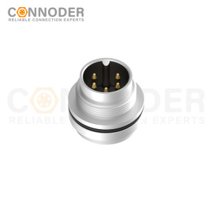 M16 Male Rear Fastened Nuts Welded Install Waterproof Metal Industrial Circular Connectors