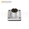 M16 Square Flange Socket  IP67 Waterproof Solder Metal Type Connector Solder Type Male Female Plug