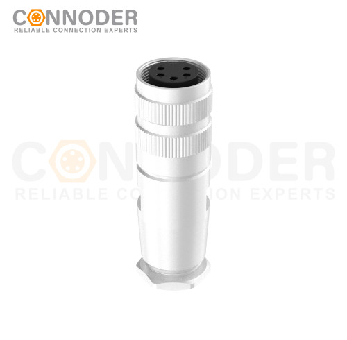 M16 Straight Female Solder Circular Connector 5Pin Assembled Metal Housing C091 Plug Waterproof Connector