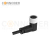 M16 Female Cable Connector Overmolded Right Angled Connector Waterproof IP67 ,Shieldable, UL Certified 2~24 core Plug with Wire Harness