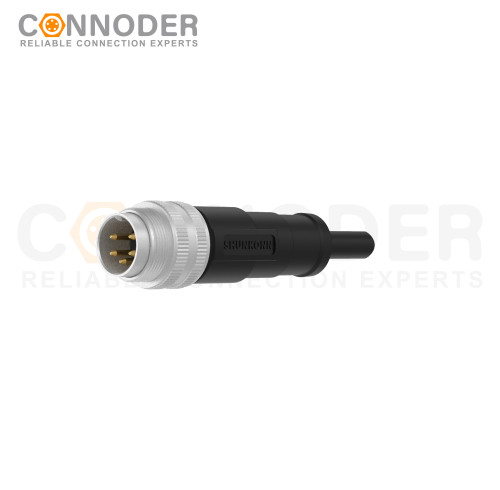 M16 Straight Cable Connector 2 24 core Plug with Wire Harne Overmolded Type Shield Waterproof Industrial Connector