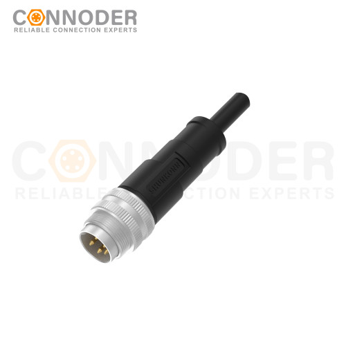 M16 Straight Cable Connector 2 24 core Plug with Wire Harne Overmolded Type Shield Waterproof Industrial Connector