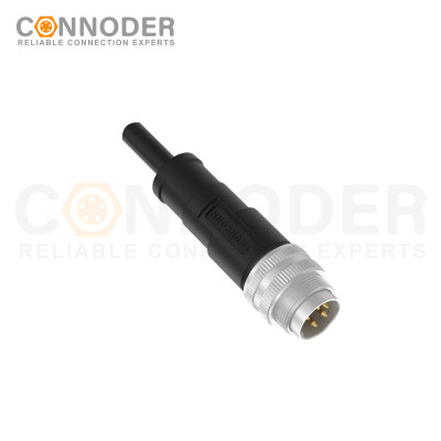 M16 Straight Cable Connector 2 24 core Plug with Wire Harne Overmolded Type Shield Waterproof Industrial Connector