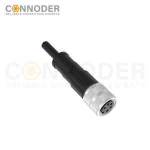 M16 Female Straight Cable Connector Pre-Cast Cable, Industrial Shielded Cable Sensor Waterproof Connector