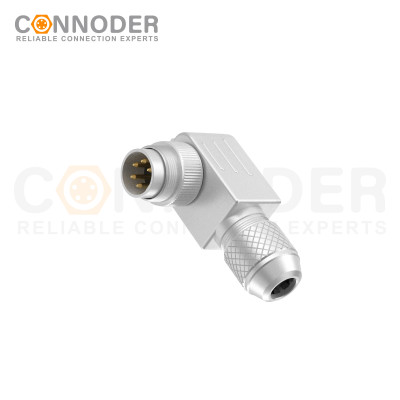 M16 Right Angled Metal Assembled Connector Shield 2 3 4 5 6 8 12 14 16 19 24 Pin Aviation Plug Connector