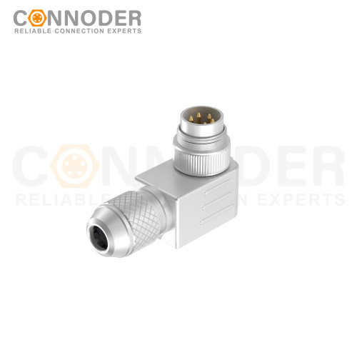M16 Right Angled Metal Assembled Connector Shield 2 3 4 5 6 8 12 14 16 19 24 Pin Aviation Plug Connector
