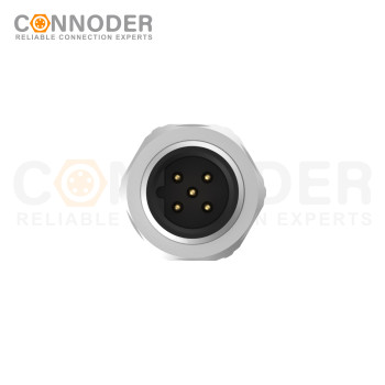 M12 B Code Male Panel Rear Mount Receptacle PCB Connector M16*1.5 | Male Mount with Front Fastened Pane for PCB, M12 X 1.0 - Custom Design, OEM & ODM Services, Ideal for Distributors and Wholesalers