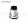 Wholesale M12 B Coded 5 Pin Front Fastened Panel Mount Circular Connector For Pcb, M12 X 1.0, Straight