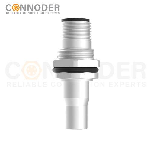 Wholesale M12 Male Face Plate Connector, B Code, Welded Type, Front Lock Mount, With Shield, Factory Manufacturer