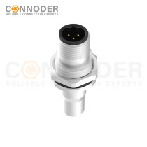 Wholesale M12 5 Pin Circular Connector l B Code, Welded Type, Front Lock Mount, With Shield, Factory Manufacturer