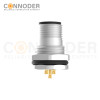 M12 Male Plug Industrial Connector Straight Soldering Backboard mounting Front Fastened Connector M16*1.5