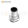 M12 Male Plug Industrial Connector Straight Soldering Backboard mounting Front Fastened Connector M16*1.5