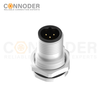 Wholesale M12 B Circular Connector l  5 Pin Straight Soldering Backboard mounting Front Fastened Connector M16*1.5
