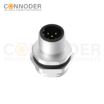 Wholesale M12 B 5 Pin Circular Connector l  Male Welded Plate Front Mounting (Rear Lock) Connector