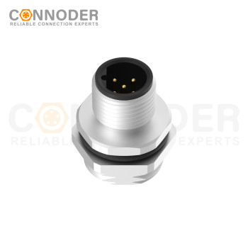 Wholesale M12 B Circular Connector l  Male Welded Plate Front Mounting (Rear Lock) Connector