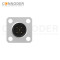 M12 B code Male Circular Connector-Panel Mount,Solder Square Flange,14x14