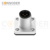 M12 B code Male Circular Connector-Panel Mount,Solder Square Flange,14x14