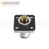 M12 B code Male Circular Connector-Panel Mount,Solder Square Flange,14x14
