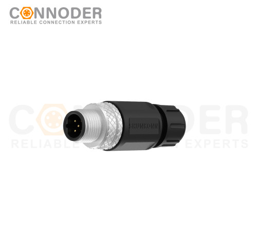 M12 Male Straight Circular Connector-Field Wireable,,Screw Connection,B code,PG7