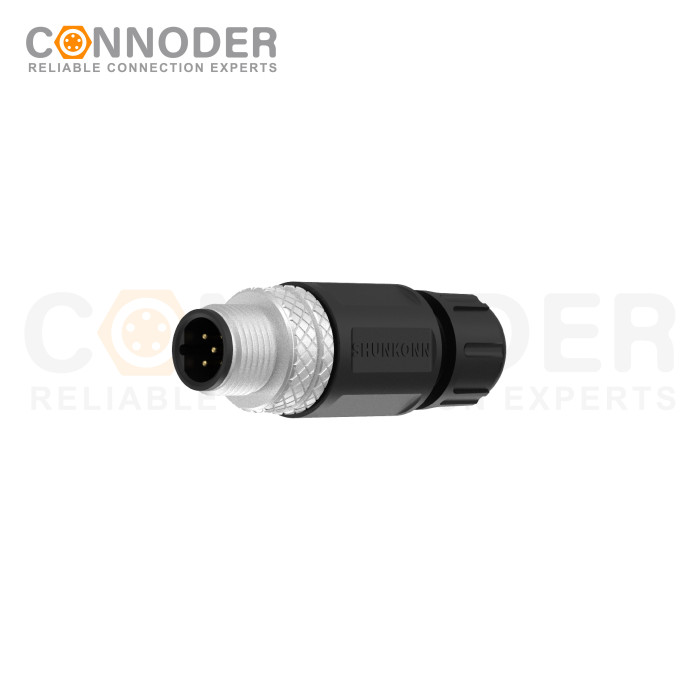 M12 Male Straight Circular Connector-Field Wireable,,Screw Connection,B code,PG7