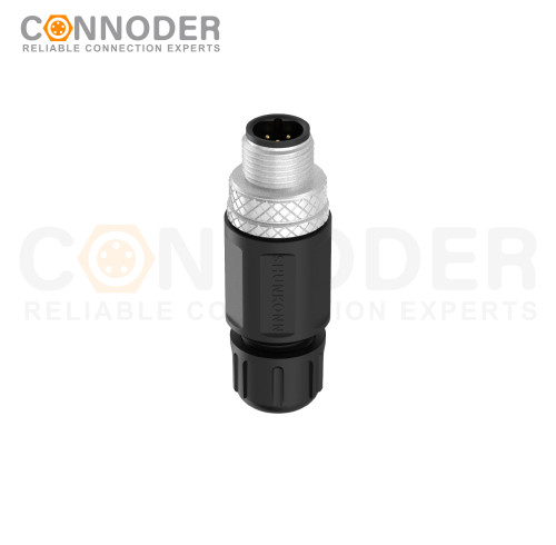 M12 Male Straight Circular Connector-Field Wireable,,Screw Connection,B code,PG7