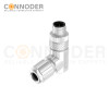 M12 Male Right Angle Circular Connector-Metal Assembled,Field Wireable,Solder Connection,B code,Shielded