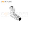M12 Male Right Angle Circular Connector-Metal Assembled,Field Wireable,Solder Connection,B code,Shielded