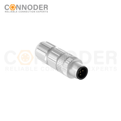 Wholesale M12 B Circular Connector l 5 Pin Metal Assembled,Field Wireable,Solder Connection,B code,Shielded