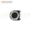 M12 Male Curved Circular Connector-Rear Mount Sockets, PCB Dip-solder Connection,B code,M15x1