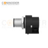 M12 Male Curved Circular Connector-Rear Mount Sockets, PCB Dip-solder Connection,B code,M15x1