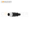 M12 B code Male Cable Connector-Straight Overmolded Cable,UL, PUR, black,Solder Connection