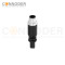 M12 B code Male Cable Connector-Straight Overmolded Cable,UL, PUR, black,Solder Connection