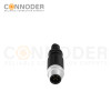 M12 B code Male Cable Connector-Straight Overmolded Cable,UL, PUR, black,Solder Connection