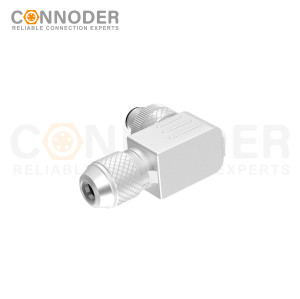 M12 B code Male Angle Circular Connector-Metal Assembled,Field Wireable,Screw Connection,Shielded,PG9