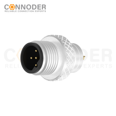 M12 B code Male Cable Connector-Metal Shell Unshielded Overmolded  Connector,Solder Connection,Custom