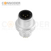 M12 B code Male Cable Connector-Metal Shell Unshielded Overmolded  Connector,Solder Connection,Custom