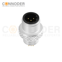 Wholesale M12 B Circular Connector l  4 PinMetal Shell Unshielded Overmolded  Connector,Solder Connection,Custom