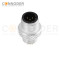 M12 B code Male Cable Connector-Metal Shell Unshielded Overmolded  Connector,Solder Connection,Custom