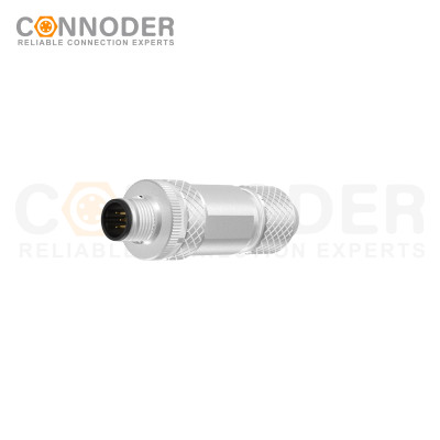 M12 B code Male Straight Circular Connector-Metal Assembled,Field Wireable,Screw Connection,Shielded,PG7