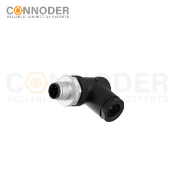 M12 B code Male Angle Circular Connector-Field Wireable,,Screw Connection,PG9