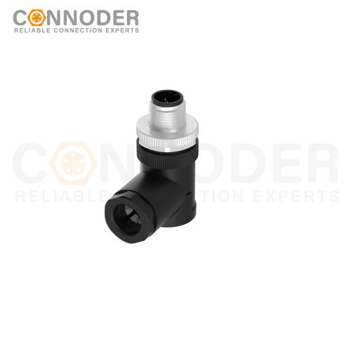 M12 B code Male Angle Circular Connector-Field Wireable,,Screw Connection,PG9