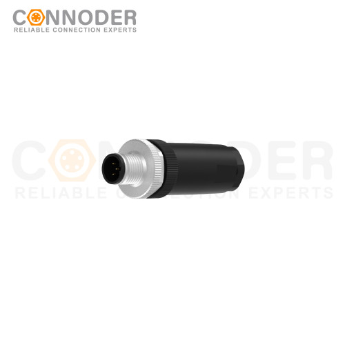 M12 B code Male Straight Circular Connector-Field Wireable,,Screw Connection,PG9