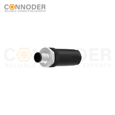 M12 B code Male Straight Circular Connector-Field Wireable,,Screw Connection,PG9